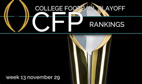 College Football Playoff Top 25 Rankings Week 13: CFP Standings 11/29