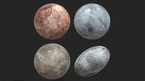 Dwarf Planets Ceres Eris Makemake Haumea - Buy Royalty Free 3D model by ...