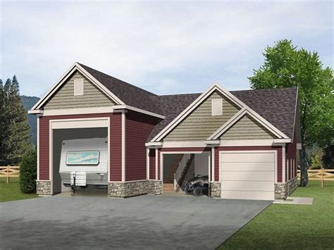 Plan 2237SL: RV Garage with Loft - 1570 Sq Ft | Garage loft, Garage ...