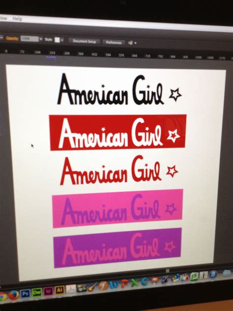 American girl logo redesign | Lettering, American girl doll, American girl