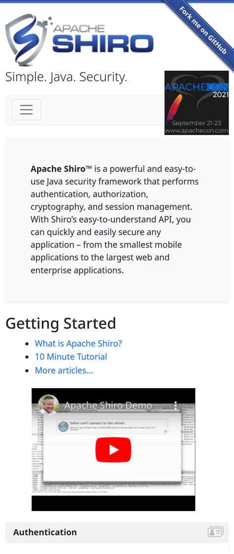 The new Apache Shiro website is live! | Apache Shiro