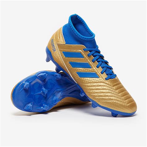 adidas Predator 19.3 FG - Gold Metallic/Blue/White - Firm Ground - Mens ...