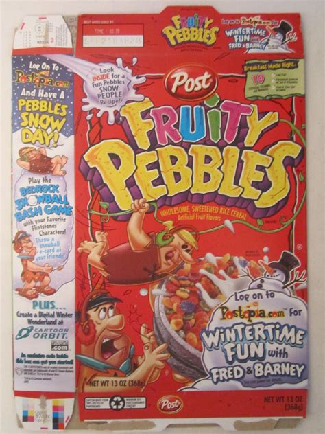 POST Cereal Box FRUITY PEBBLES 2010 Wintertime Fun [G7C11m] - Post