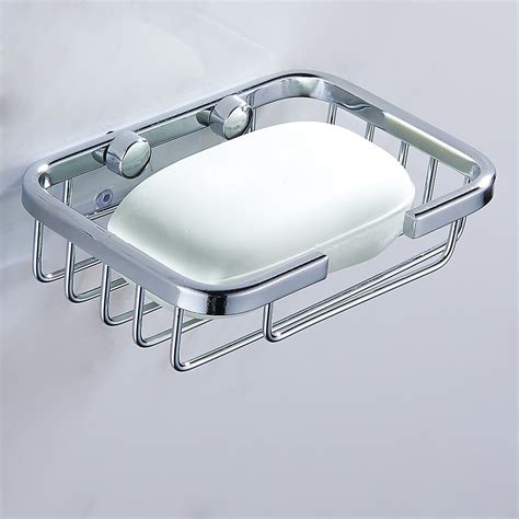 1pcs Stainless Steel Wall Mounted Shower Soap Holder Bathroom Storage ...