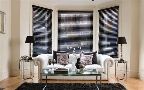 Black Wood Blinds for Windows