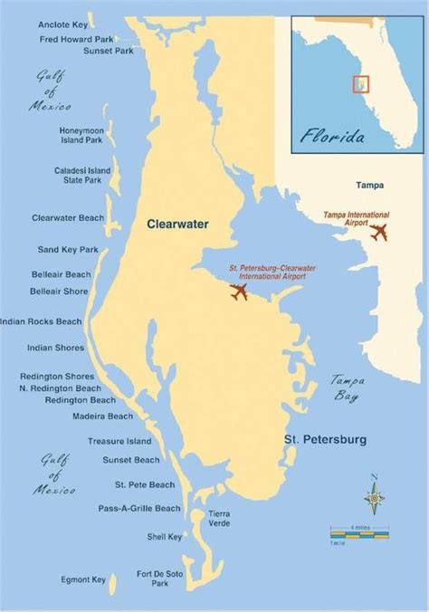 Image detail for -Map of Florida's Beaches - St. Petersburg-Clearwater ...