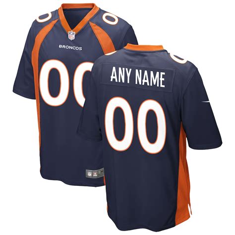 Men's Nike Navy Denver Broncos Alternate Custom Game Jersey