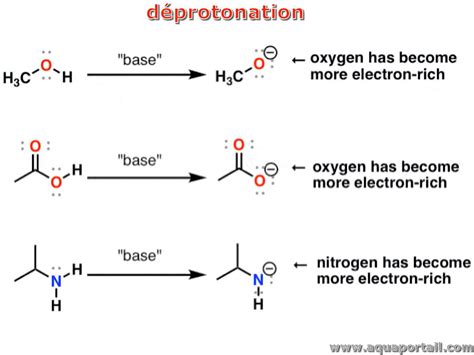 Déprotonation : définition et explications – AquaPortail