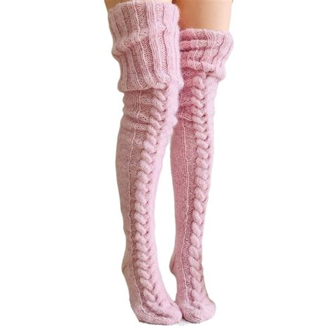 Listenwind - Listenwind Women Winter Warm Knit Cable Long Socks ...