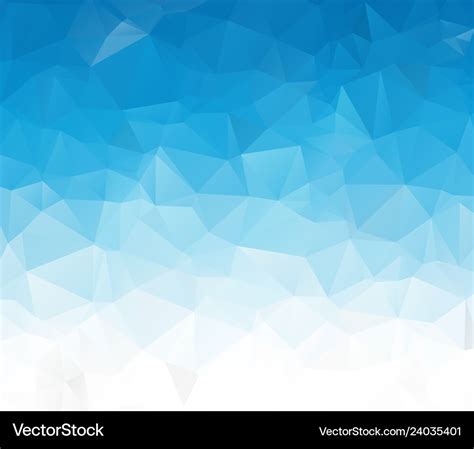 Blue white light polygonal mosaic background Vector Image