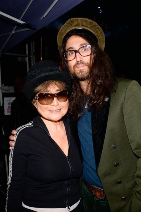 Yoko Ono and Sean Lennon Interview - Yoko Ono Poses With Sean Lennon