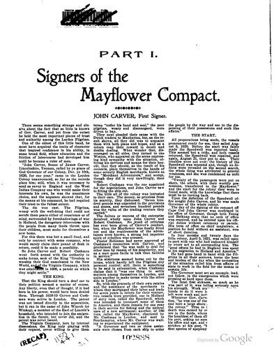 Signers of the Mayflower compact. by Annie Arnoux Haxtun | Open Library