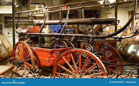 Old West Fire Engine Inside Museum Editorial Photography - Image of ...