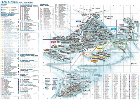 Alpe d'Huez hotel map