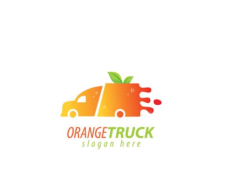 Orange truck logo design 8493534 Vector Art at Vecteezy