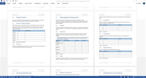 Maintenance Plan template • My Software Templates