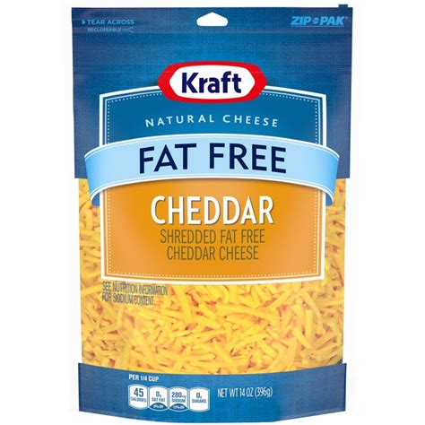 Kraft Fat-Free Cheddar Shredded Natural Cheese 14 oz Pouch Reviews 2021