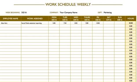 Weekly Work Schedule Template For Excel — ProjectManager | atelier-yuwa ...