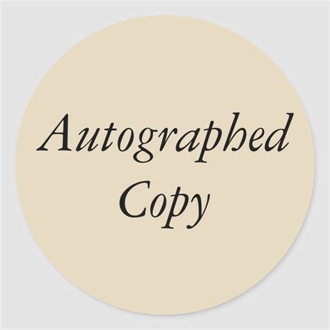 Autographed Copy Sticker | Zazzle.com in 2022 | Business card mock up ...