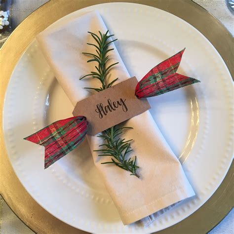 Personalized napkin rings for a Christmas table setting | Christmas tea ...