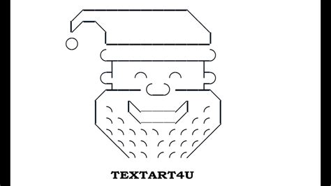 ASCII Santa Claus Keyboard Text Art 🎅 - YouTube