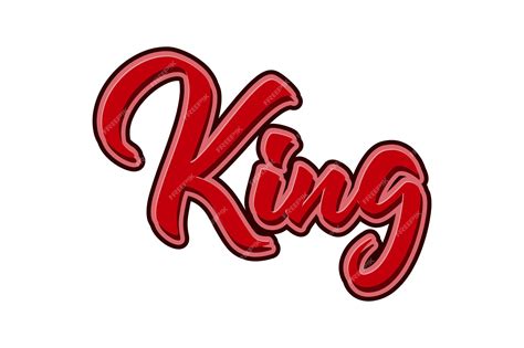 Premium Vector | King word hand drawn lettering vector calligraphy text ...