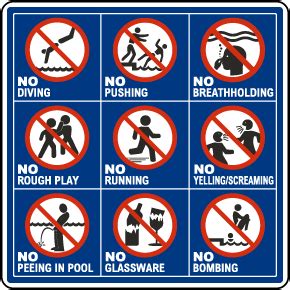 Pool Signs for Recreation Areas – Pool Safety Signs