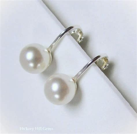 Pearl Clip-on Earrings White Pearl Clip on Earrings 8mm Pearl Clip-on ...