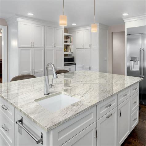 STONEMARK 3 in. x 3 in. Granite Countertop Sample in Thunder White DT ...