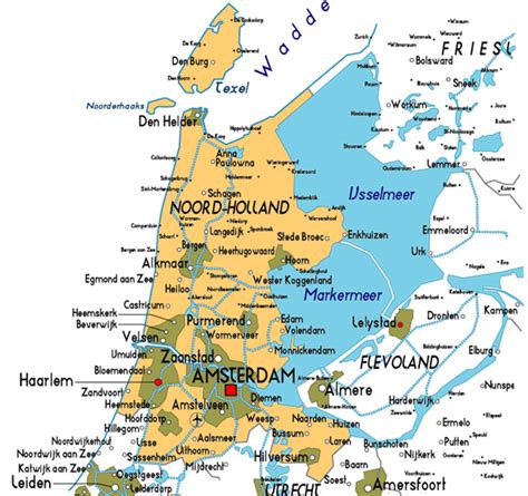 Map of Noord Holland Province City | Map of Netherlands Political ...