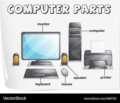 Computer Parts Drawing Pictures - Foto Kolekcija