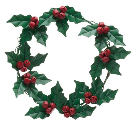 Holly and Berries Metal Wreath by Fox River Creations, Winter Holiday ...