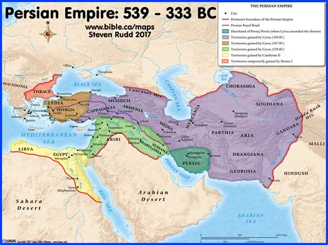 Bible Maps: Successive World Kingdoms: Persia, Babylon, Assyria 640-500 BC