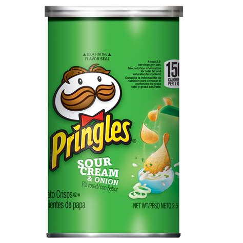 Pringles, Potato Crisps Chips, Sour Cream & Onion Flavored, Single ...