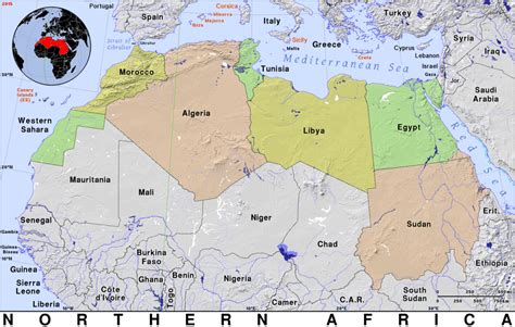 Northern Africa · Public domain maps by PAT, the free, open source ...