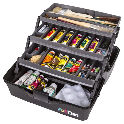 Buy ArtBin 3-Tray Art Supply Box Versatile Organizer for Brushes ...