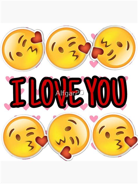 "Emoji I love You" Art Print by Alfgar20 | Redbubble