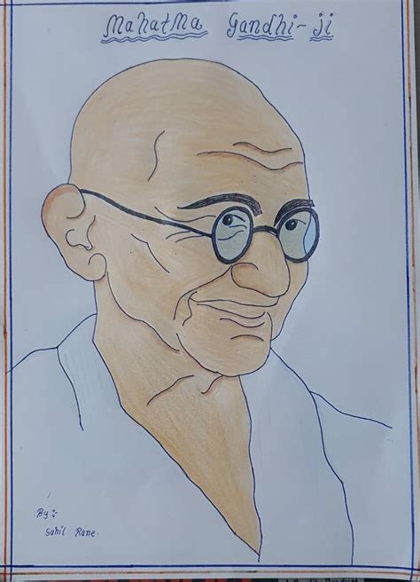 ArtStation - Mahatma Gandhi Ji Sketch Portrait