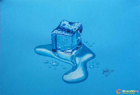 Ice Cube 3d Realistic Drawing How To Draw - GranNino