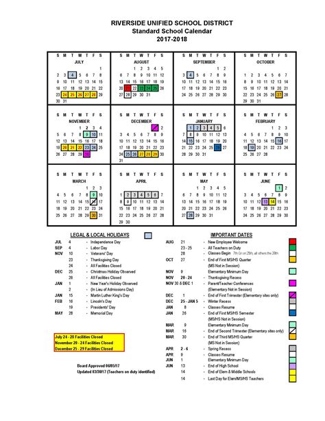 Fremont Unified School District Calendar | Qualads