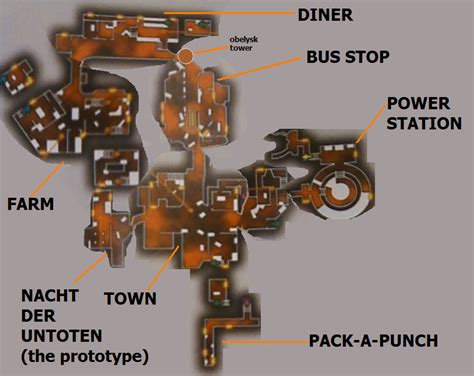 Call Of Duty Black Ops 2 Zombies Tranzit Map Layout