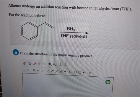 Solved Alkenes undergo an addition reaction with borane in | Chegg.com