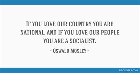 If you love our country you are national, and if you love...