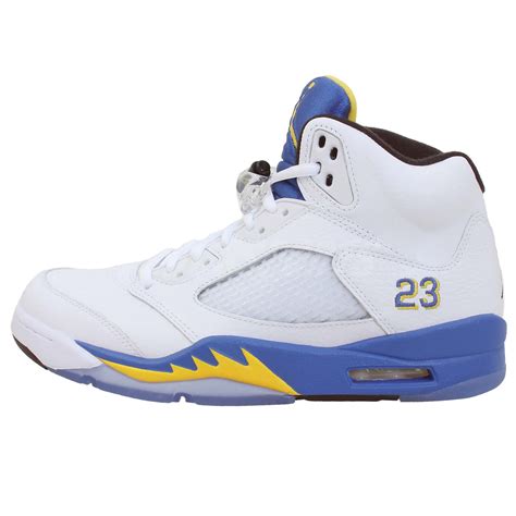 Nike Air Jordan 5 V Retro Laney White Blue Yellow 2013 Mens Basketball ...