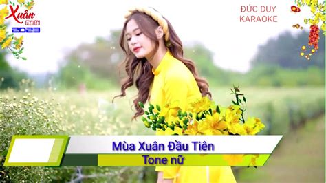 Mùa Xuân Đầu Tiên Karaoke - YouTube