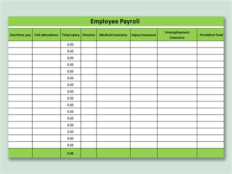 Google Sheets Payroll Template Free