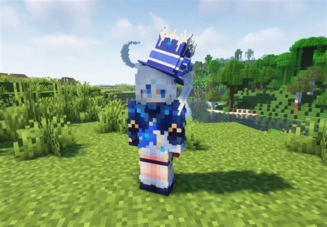 Furina Hat&Ahoge Cit from Genshin Impact Minecraft Texture Pack