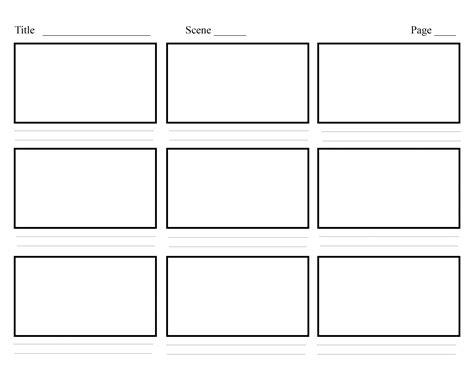 Animation Storyboard Blank Template