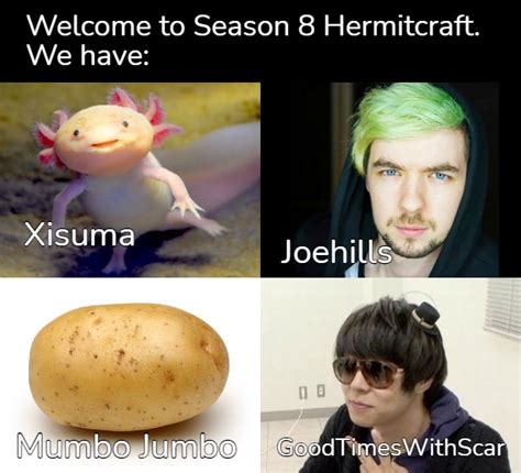 [Four horsemen of] Welcome to Season 8 Hermitcraft. We have hermits ...