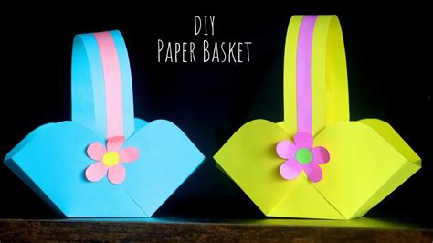 DIY Paper Basket Easy, Easter Basket Ideas, Paper Craft Ideas for Kids